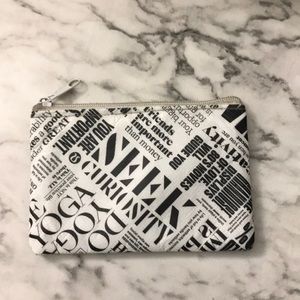 white and black lululemon wallet